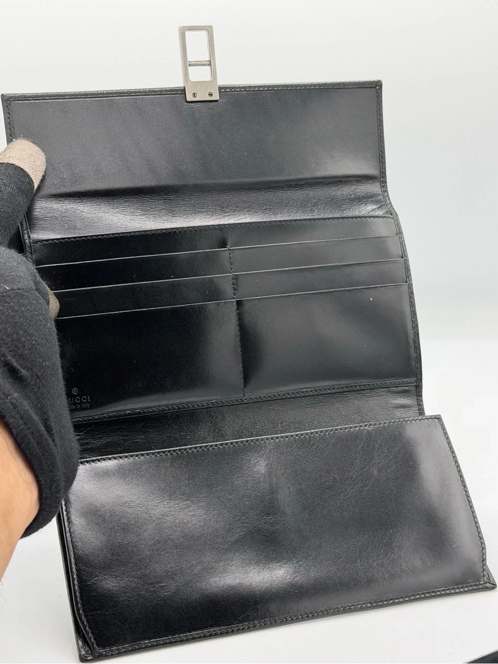 Gucci Smooth Leather Continental Wallet with G lock